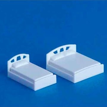 Eshel Maket Tek Kişilik ve Çift Kişilik Yatak Seti 1:50 2li