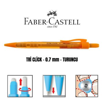 Faber-Castell Tri Click Versatil 0.7mm Turuncu