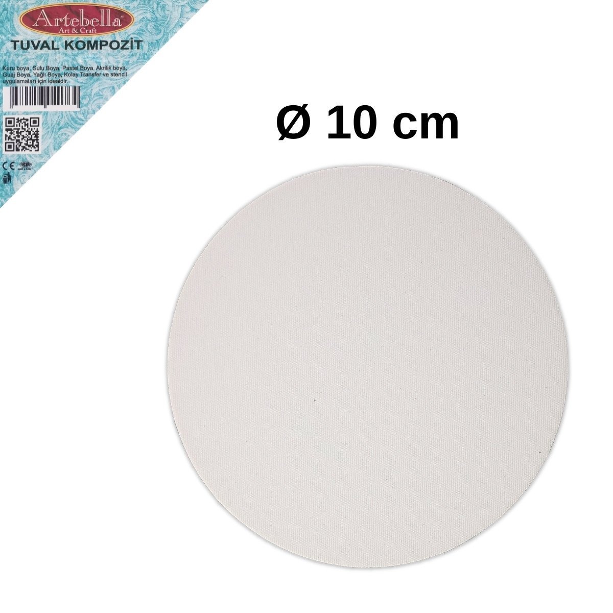 Artebella Pres Tuval Kompozit Yuvarlak 10cm