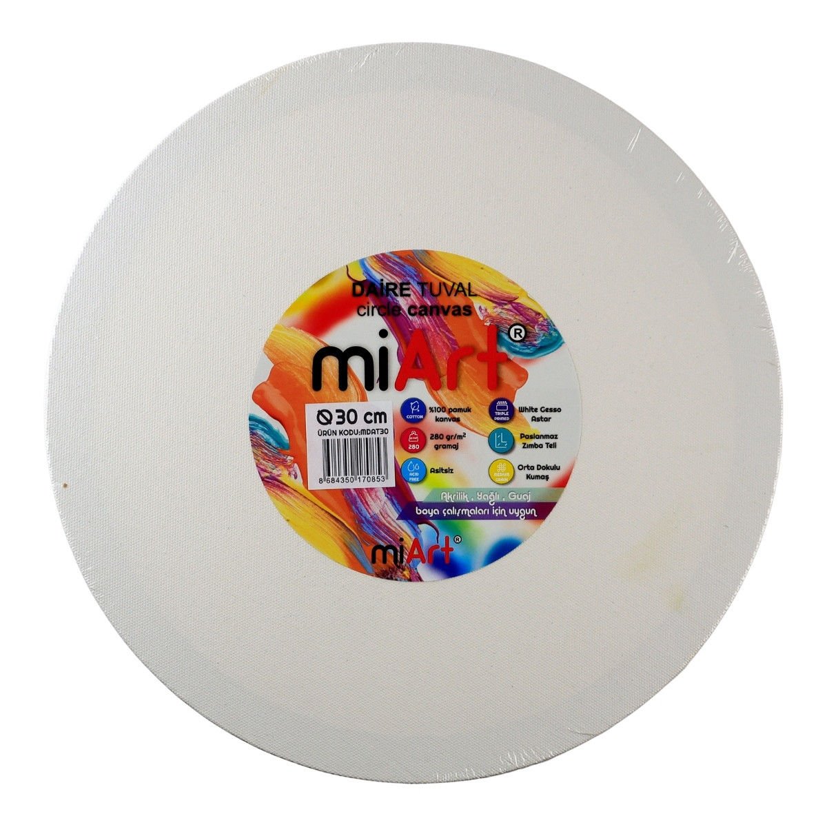 miArt Tuval Daire 30cm