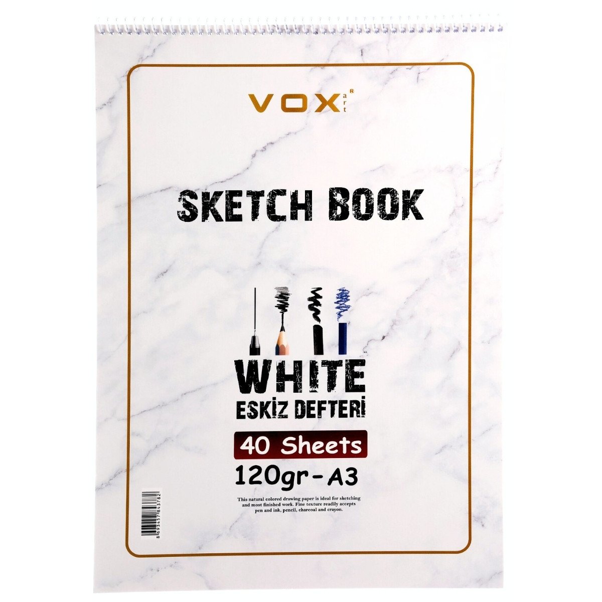 Vox Eskiz Çizim Defteri A3 120gr 40yp