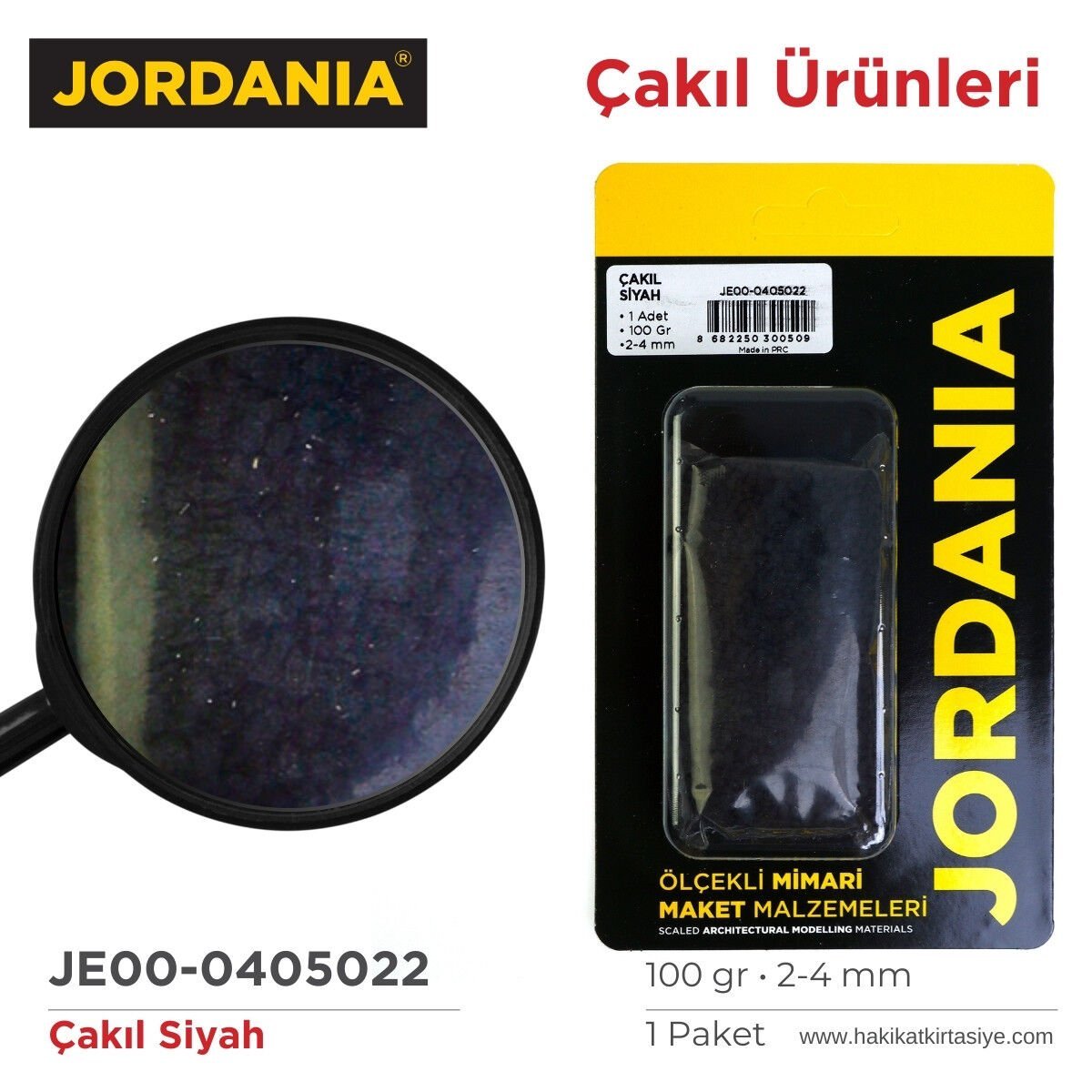 Jordania Çakıl 100gr 4050 Siyah 2-4mm