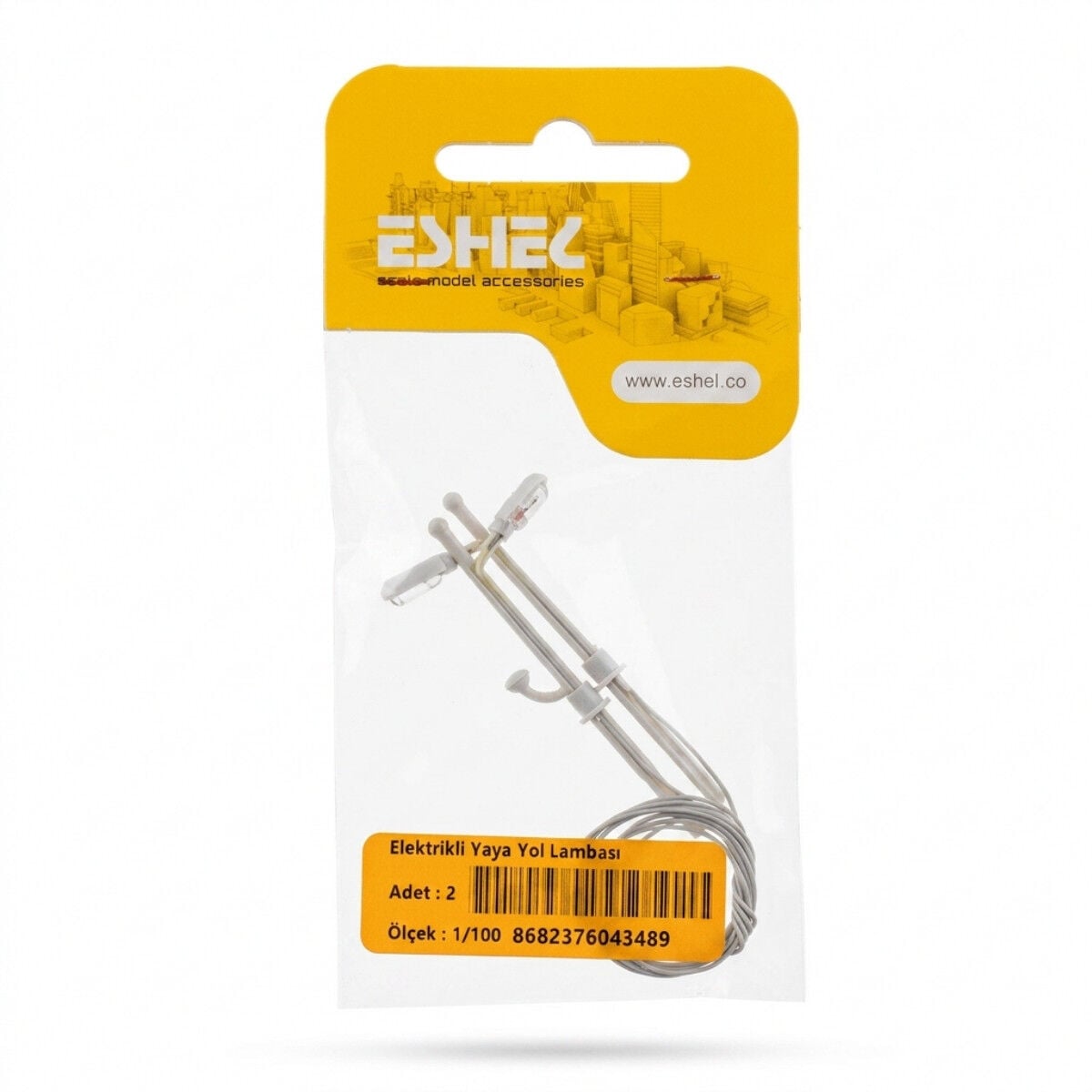 Eshel Maket Elektrikli Yaya Yol Lambası 1/100 2li