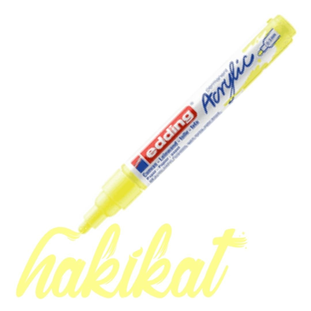 Edding 5100 Akrilik Markör 2-3mm Yuvarlak Uç Fosforlu Sarı