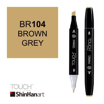 ShinHan Art Touch Twin Marker BR104 Brown Grey