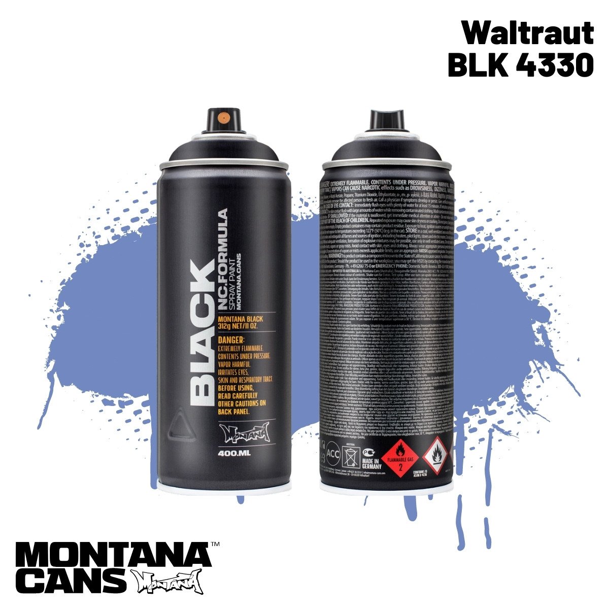 Montana Black Sprey Boya 400ml BLK4330 Waltraut