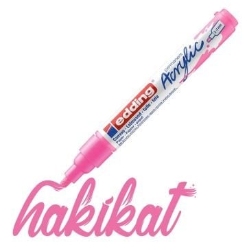Edding 5100 Akrilik Markör 2-3mm Yuvarlak Uç Fosforlu Pembe