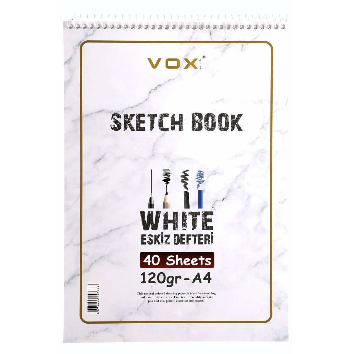 Vox Eskiz Çizim Defteri A4 120gr 40yp