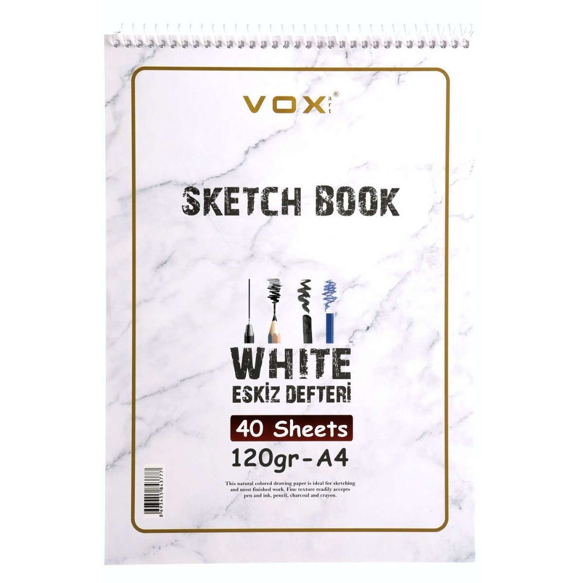 Vox Eskiz Çizim Defteri A4 120gr 40yp