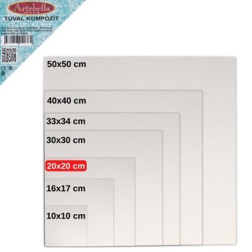 Artebella Pres Tuval Kompozit 20x20cm 4lü