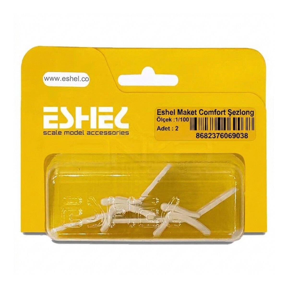 Eshel Maket Comfort Şezlong 1/100 2li
