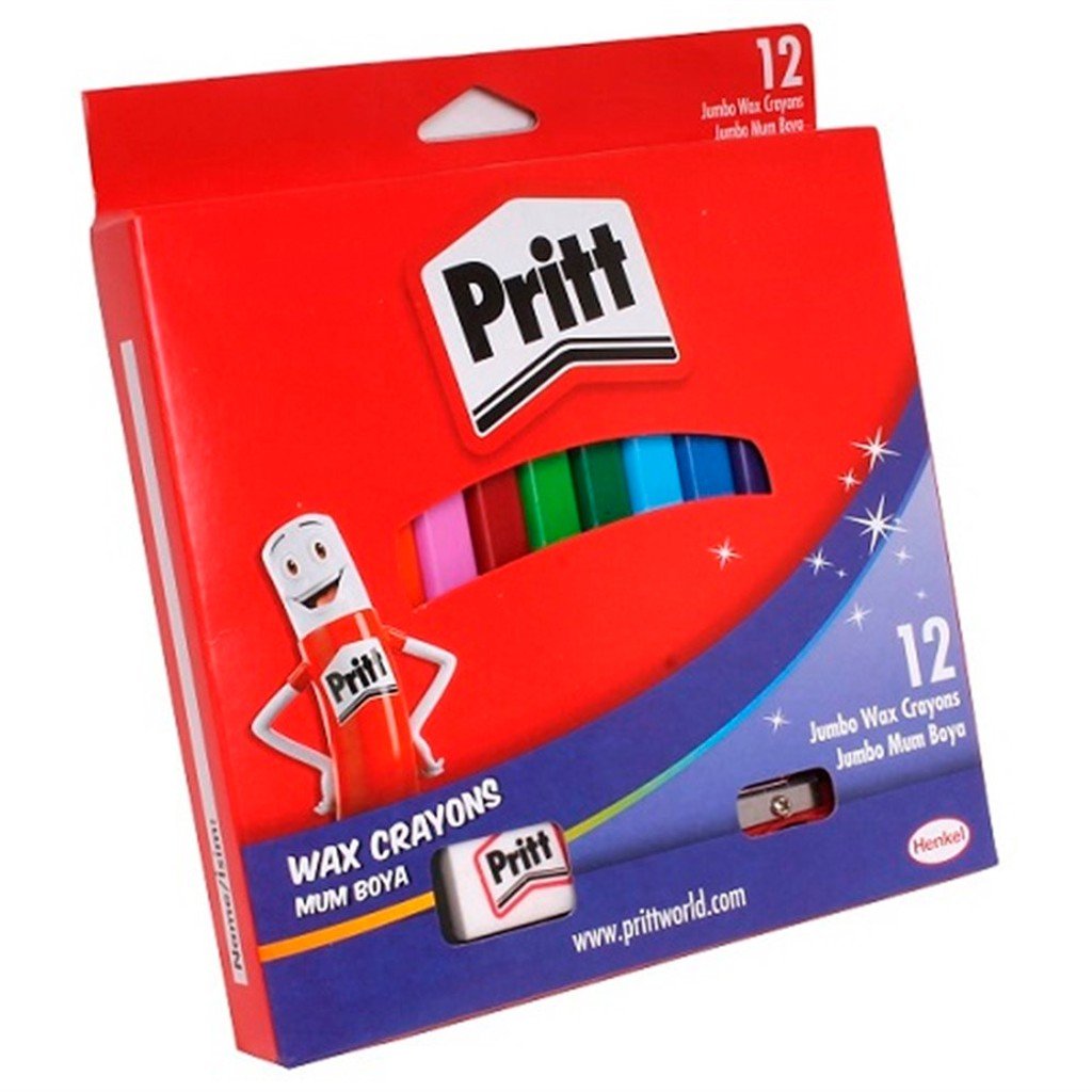 Pritt Jumbo Üçgen Silinebilir Pastel Boya 12 Renk
