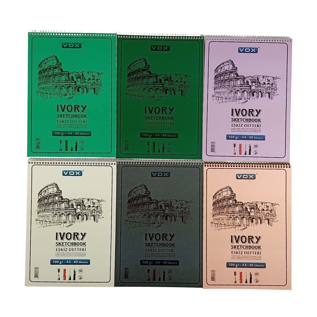 Vox Eskiz Çizim Defteri A4 Krem 100gr 40yp