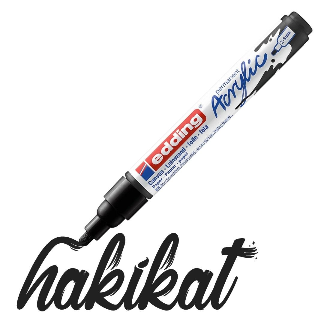 Edding 5100 Akrilik Markör 2-3mm Yuvarlak Uç Siyah