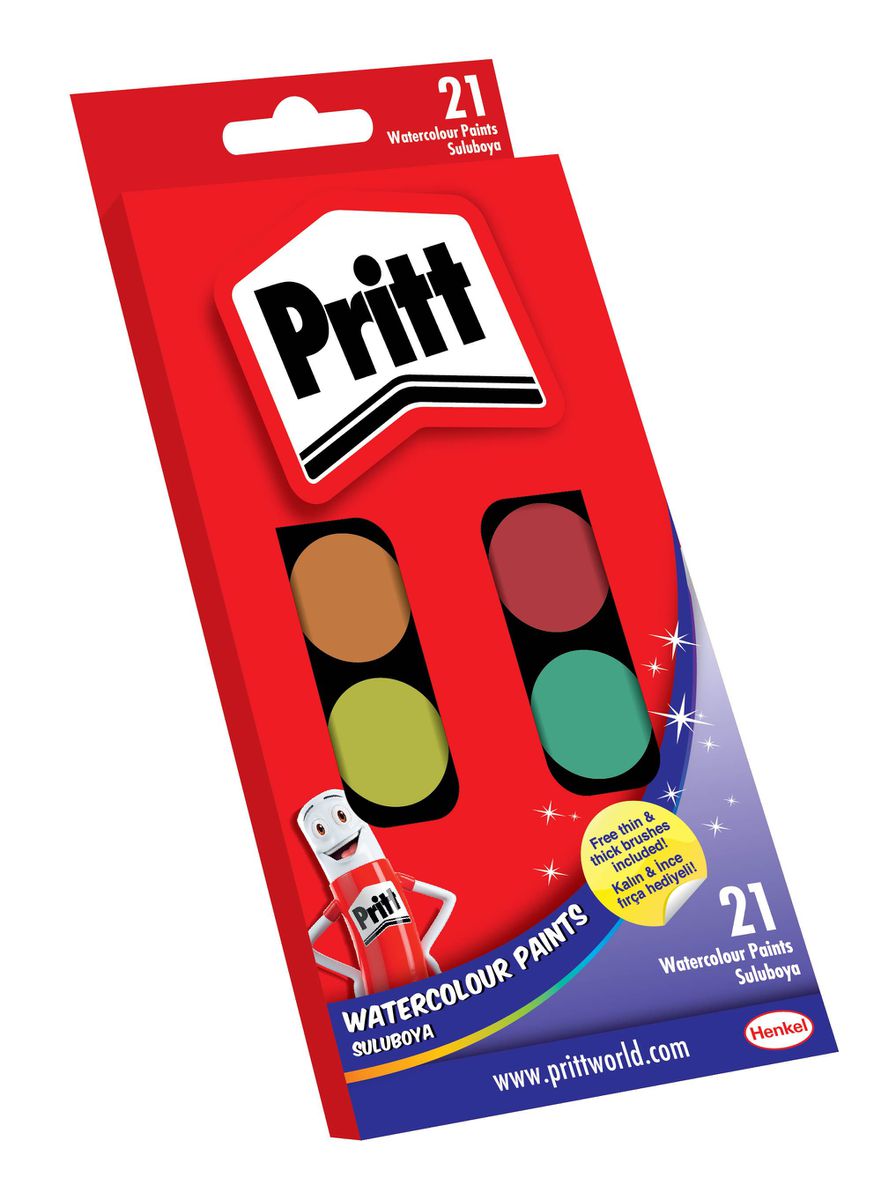 Pritt Suluboya 21 Renk Büyük Tablet