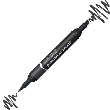 Winsor Newton Letraset Promarker Brush Kalem 030 Black