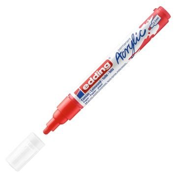 Edding 5100 Akrilik Markör 2-3mm Yuvarlak Uç Trafik Kırmızı