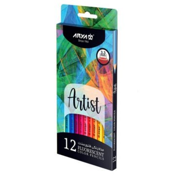 Arya Artist Profesyonel Kuru Boya Kalem Seti 12li Fluorescent