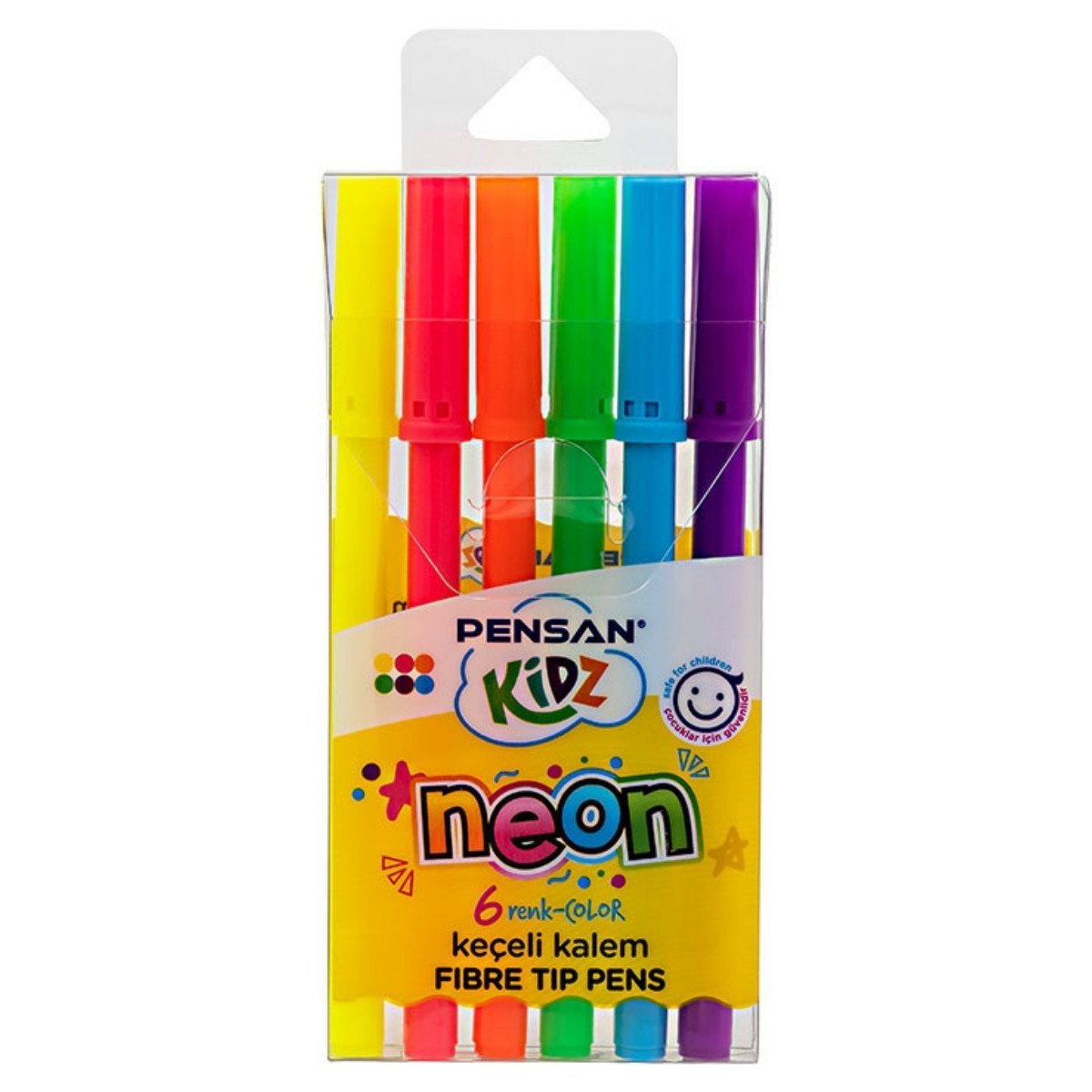 Pensan Kidz Keçeli Kalem Seti Neon Renkler 6lı