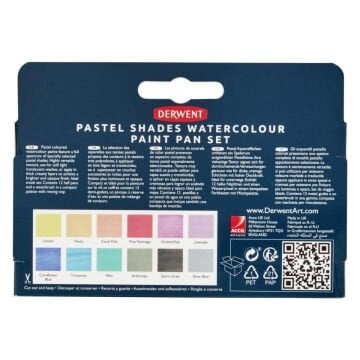 Derwent Pastel Shades Sulu Boya Paint Pan Seti 12li