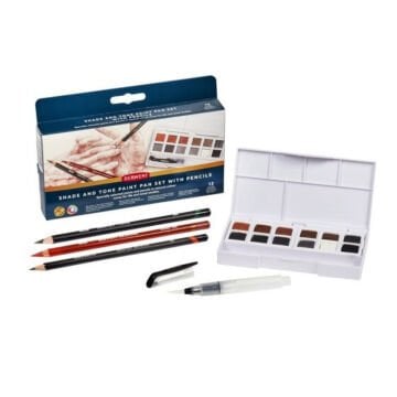 Derwent Pastel Shade And Tone Sulu Boya Paint Pan Seti 12li