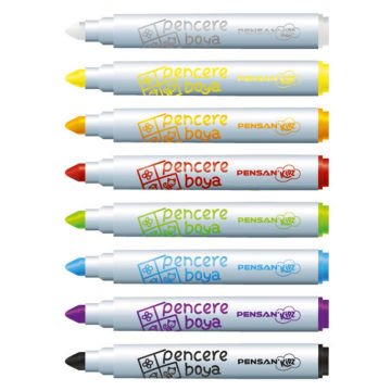 Pensan Kidz Pencere Boyama Keçeli Kalem Seti 8li