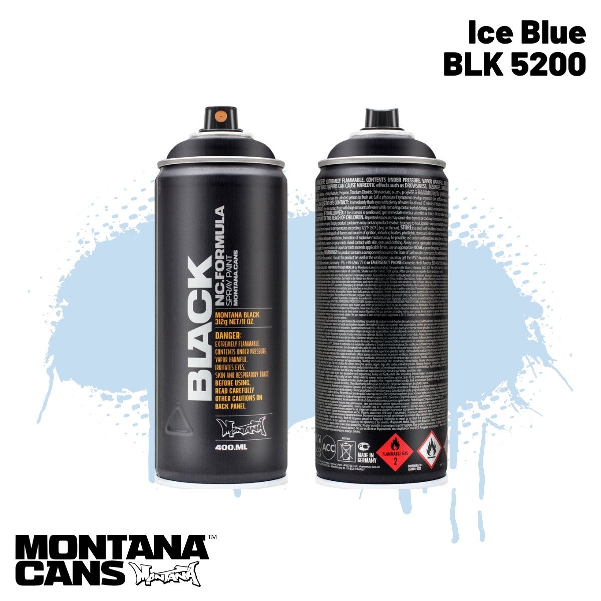 Montana Black Sprey Boya 400ml BLK5200 Ice Blue