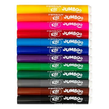 Pensan Kidz Keçeli Kalem Seti Jumbo Boy 12li