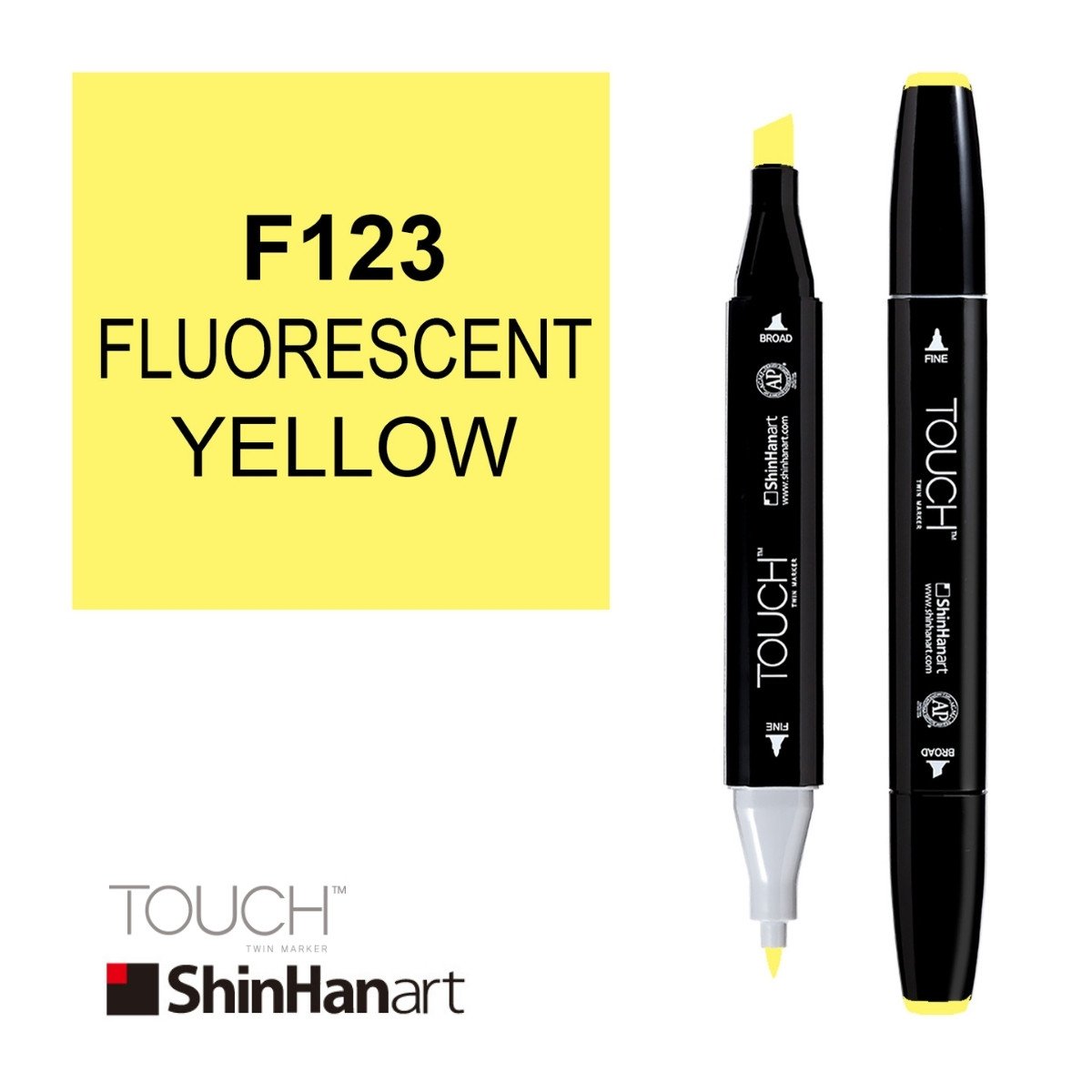 ShinHan Art Touch Twin Marker F123 Fluorescent Yellow
