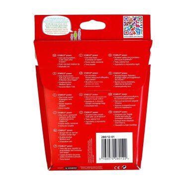 Stabilo Power Keçeli Kalem Seti 12 Renk Karton Kutu