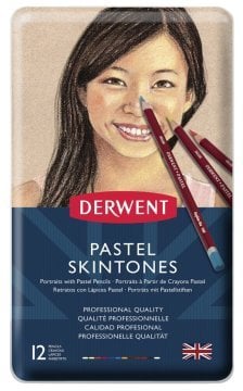 Derwent Pastel Pencil Skintones Ten Renkleri 12li Teneke Kutu