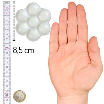 Karin Porselen Papatya Palet 8,5 cm 7 Bölme