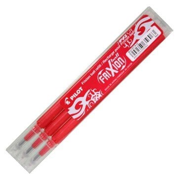 Pilot Frixion Ball Silinebilir Mürekkepli Roller Kalem 0.7mm Yedek 3lü Kırmızı