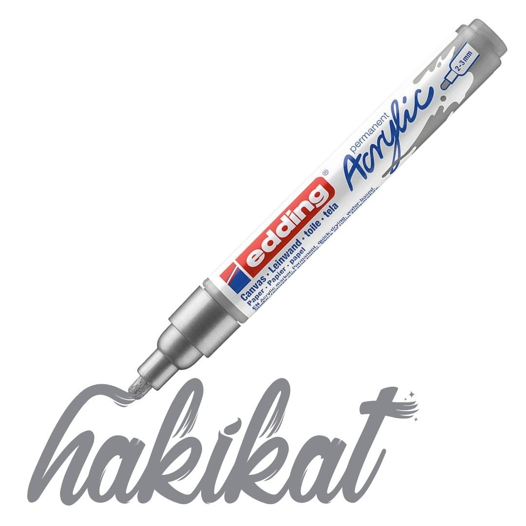 Edding 5100 Akrilik Markör 2-3mm Yuvarlak Uç Gümüş