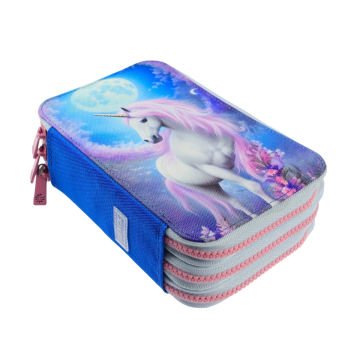 BBack 3 Fermuarlı Kalem Çantası Unicorn