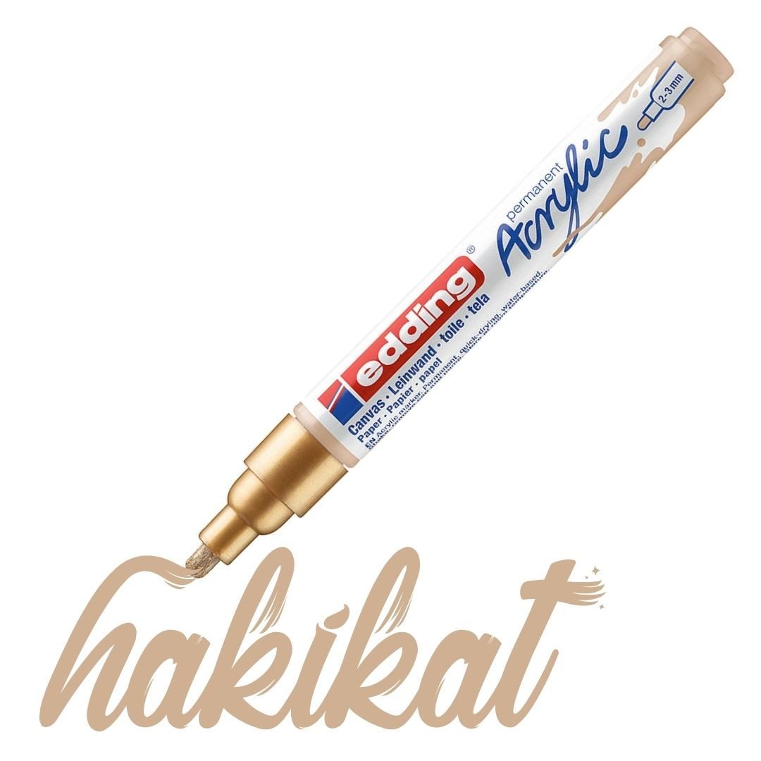 Edding 5100 Akrilik Markör 2-3mm Yuvarlak Uç Altın