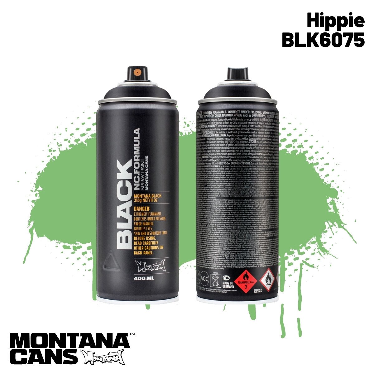 Montana Black Sprey Boya 400ml BLK6075 Hippie