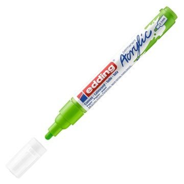 Edding 5100 Akrilik Markör 2-3mm Yuvarlak Uç Sarı-Yeşil