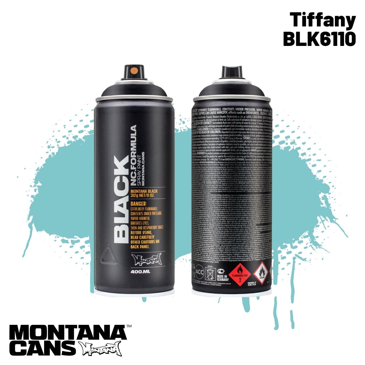 Montana Black Sprey Boya 400ml BLK6110 Tiffany