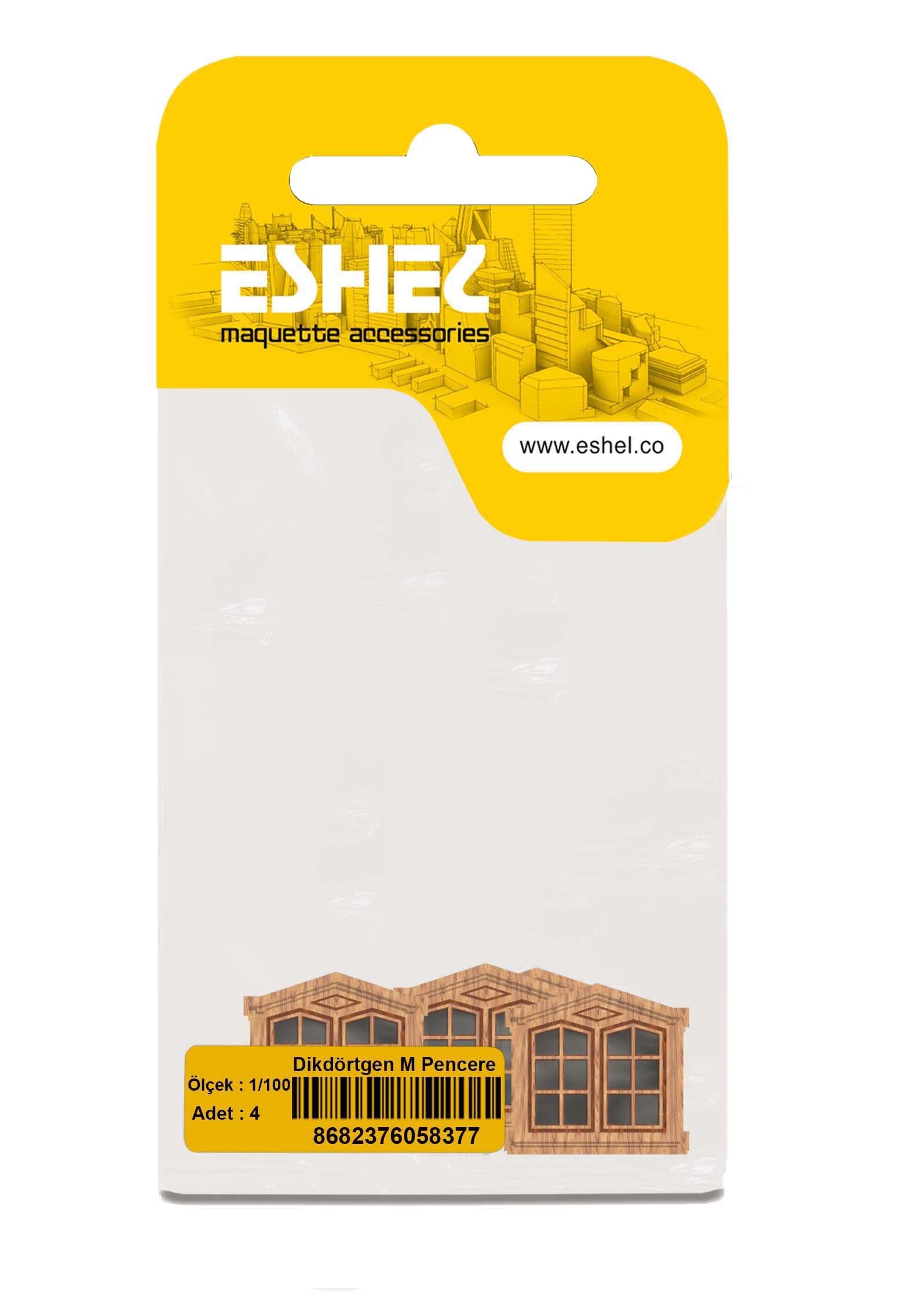 Eshel Maket Dikdörtgen M Pencere 1/100 4lü