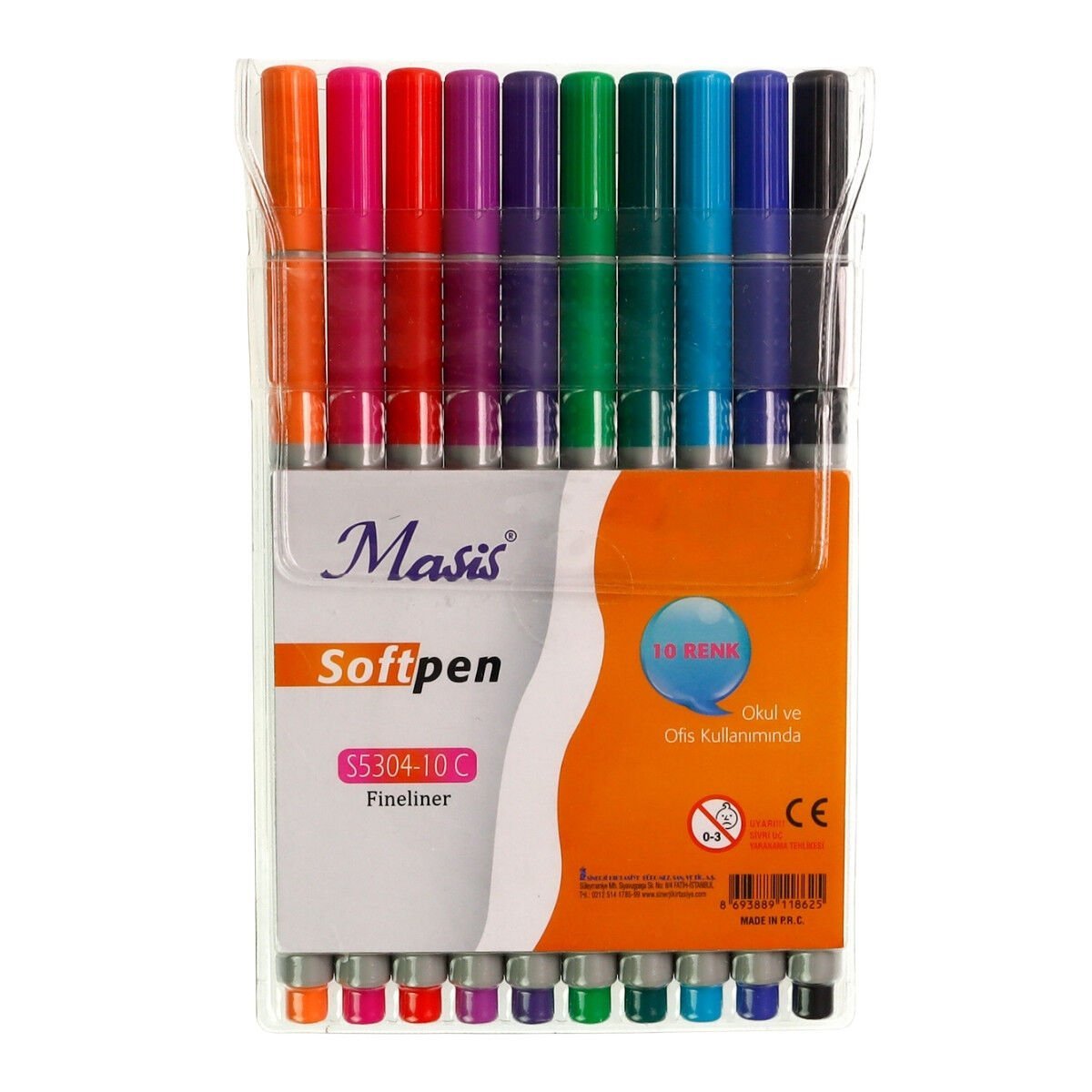 Masis Softpen Fineliner Seti 10lu