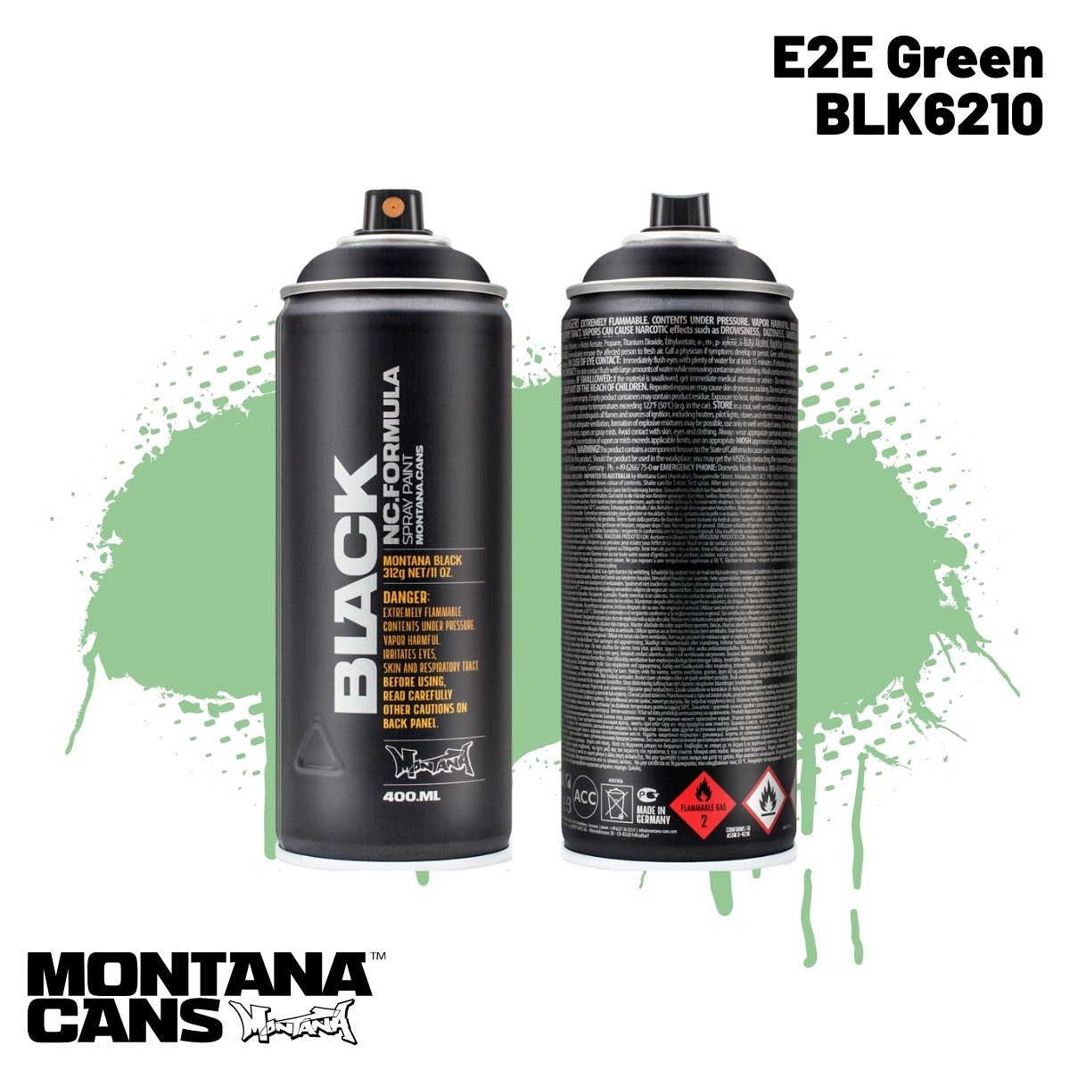Montana Black Sprey Boya 400ml BLK6210 E2E Green