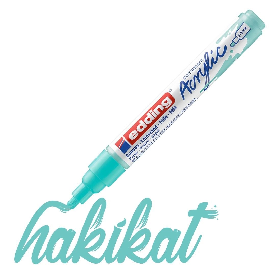 Edding 5100 Akrilik Markör 2-3mm Yuvarlak Uç Parlak Turkuaz