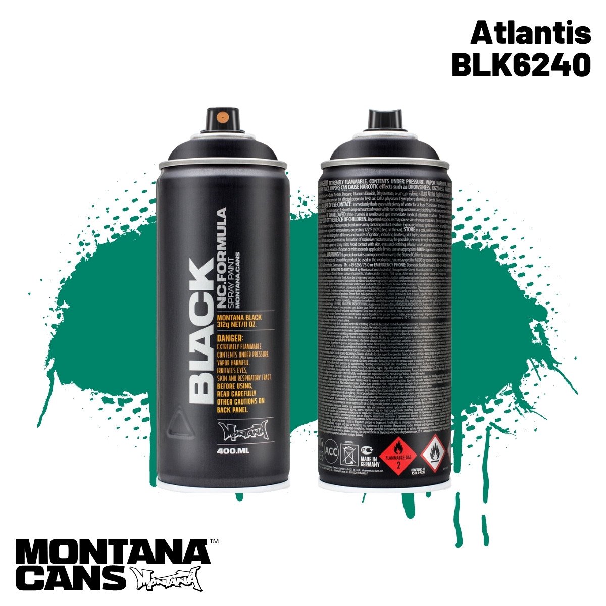Montana Black Sprey Boya 400ml BLK6240 Atlantis