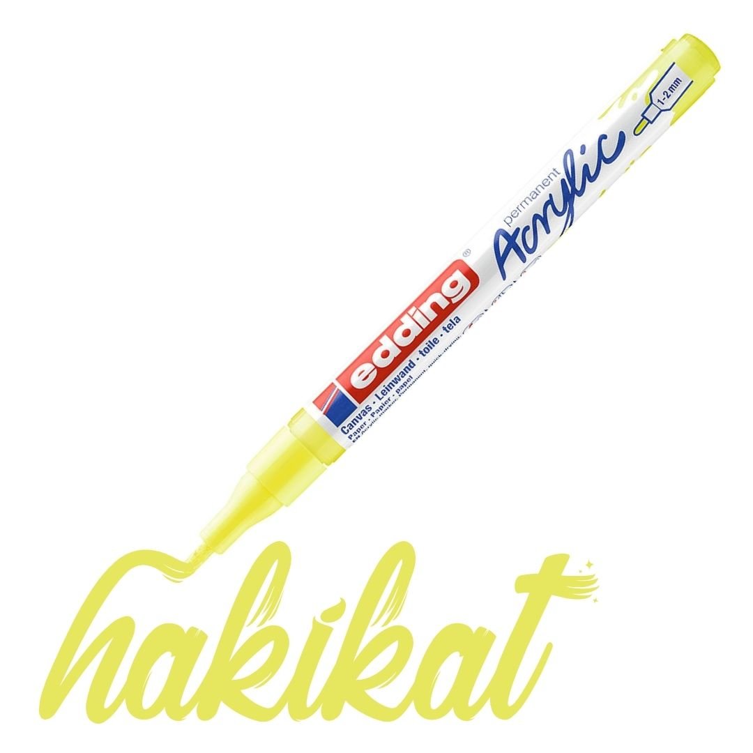 Edding 5300 Akrilik Markör 1-2mm Yuvarlak Uç Fosforlu Sarı