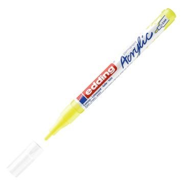 Edding 5300 Akrilik Markör 1-2mm Yuvarlak Uç Fosforlu Sarı