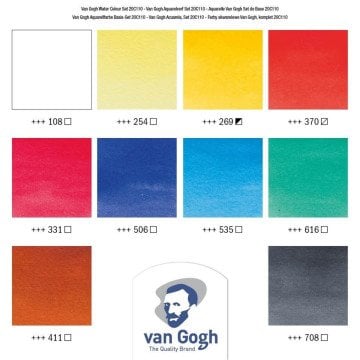 Van Gogh Sulu Boya Seti 10ml Tüp Karton Kutu 10lu