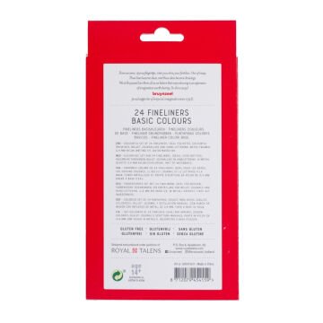 Bruynzeel İnce Uçlu Keçeli Kalem 0.4mm Seti 24lü Basic