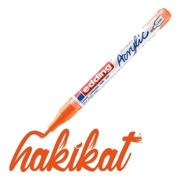 Edding 5300 Akrilik Markör 1-2mm Yuvarlak Uç Fosforlu Turuncu