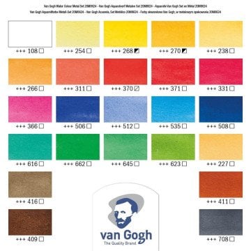 Van Gogh Tablet Sulu Boya Seti Metal Kutu 24lü